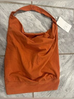 NWT Zara Women’s Orange Backless Halter Top Size M